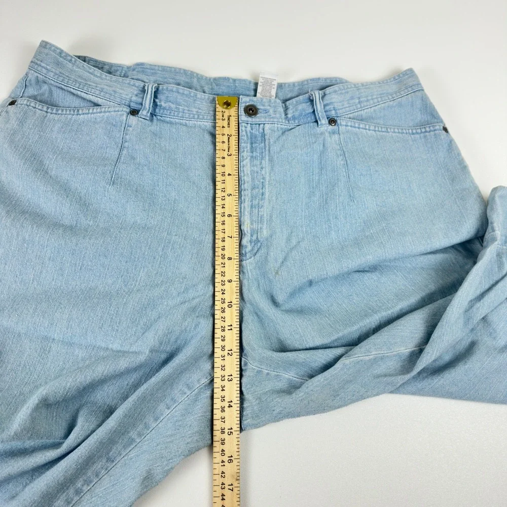 Liz Claiborne Lizwear Light Wash Denim Bermuda Shorts‎ 18W Light Blue Cotton